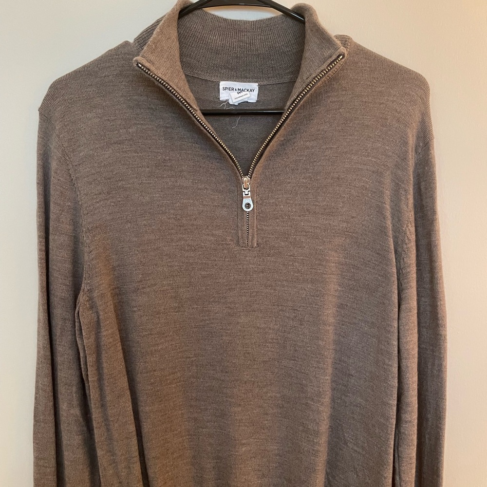 Spier & Mackay Men's Half-Zip Sweater (Taupe)